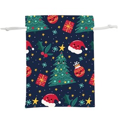 Colorful Funny Christmas Pattern  Lightweight Drawstring Pouch (xl) by Vaneshart
