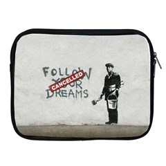 Banksy Graffiti Original Quote Follow Your Dreams Cancelled Cynical With Painter Apple Ipad 2/3/4 Zipper Cases by snek