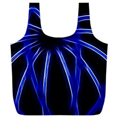 Light Effect Blue Bright Design Full Print Recycle Bag (xxxl) by HermanTelo