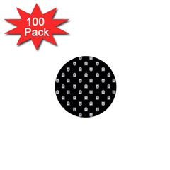 Sketchy Cartoon Ghost Drawing Motif Pattern 1  Mini Buttons (100 Pack) 