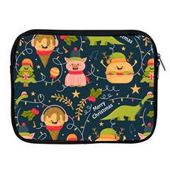 Colorful Funny Christmas Pattern Merry Christmas Xmas Apple Ipad 2/3/4 Zipper Cases by Vaneshart