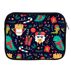 Colorful Funny Christmas Pattern Cute Cartoon Apple Ipad 2/3/4 Zipper Cases by Vaneshart