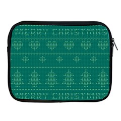 Beautiful Knitted Christmas Pattern Green Apple Ipad 2/3/4 Zipper Cases by Vaneshart