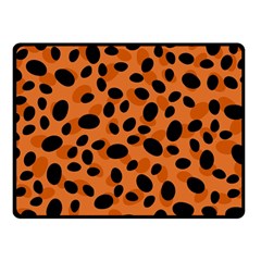 Orange Cheetah Animal Print Fleece Blanket (small)
