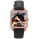 Egg In The Duck 4 Rose Gold Leather Watch  Front