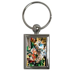 Lilies In A Vase 1 2 Key Chain (rectangle) by bestdesignintheworld