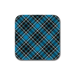 Tartan Scotland Seamless Plaid Pattern Vintage Check Color Square Geometric Texture Rubber Square Coaster (4 Pack) 