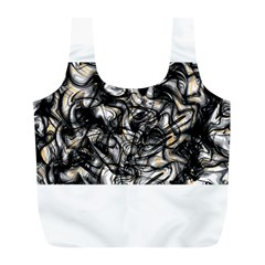 Marble Texture Full Print Recycle Bag (l)