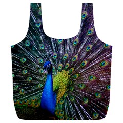 Peacock Colors Bird Colorful Full Print Recycle Bag (xxxl) by Vaneshart