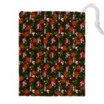 Fiola Pattern Brown Drawstring Pouch (5XL) Front