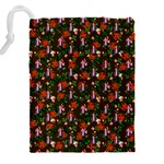 Fiola Pattern Brown Drawstring Pouch (5XL) Back