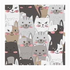Cute Cats Seamless Pattern Medium Glasses Cloth (2 Sides) by Wegoenart