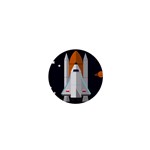 Rocket Space Universe Spaceship 1  Mini Buttons Front
