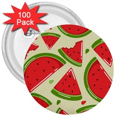 Cute Watermelon Seamless Pattern 3  Buttons (100 Pack) 