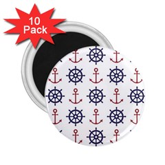 Nautical Seamless Pattern 2 25  Magnets (10 Pack) 