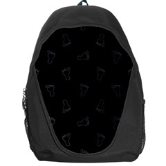 Neon Style Black And White Footprints Motif Pattern Backpack Bag by dflcprintsclothing
