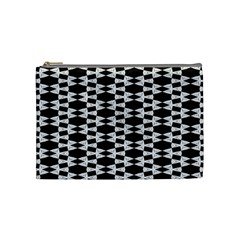 Black And White Triangles Cosmetic Bag (medium) by Sparkle