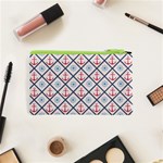 Seamless Pattern With Cross Lines Steering Wheel Anchor Cosmetic Bag (XS) Back