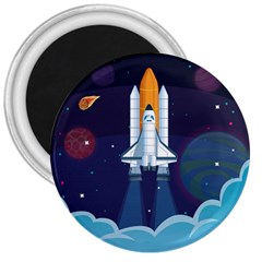 Spaceship Milkyway Galaxy 3  Magnets