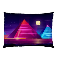 Egyptian Pyramids Night Landscape Cartoon Pillow Case (two Sides)