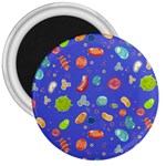 Virus Seamless Pattern 3  Magnets Front