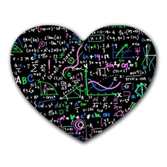 Math Linear Mathematics Education Circle Background Heart Mousepads by Vaneshart