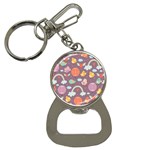Cute Seamless Pattern With Doodle Birds Balloons Bottle Opener Key Chain Front