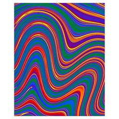 Gay Pride Rainbow Wavy Thin Layered Stripes Drawstring Bag (small) by VernenInk