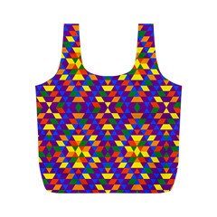 Gay Pride Geometric Diamond Pattern Full Print Recycle Bag (m) by VernenInk