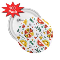Seamless-hipster-pattern-with-watermelons-mint-geometric-figures 2 25  Buttons (100 Pack) 