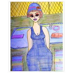 Swimmer By Pool Drawstring Bag (small)