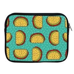 Taco Drawing Background Mexican Fast Food Pattern Apple Ipad 2/3/4 Zipper Cases by BangZart