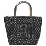 Black And White Tech Pattern Bucket Bag Front