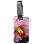 Striped Pink Camellia II Luggage Tag (two sides) Back