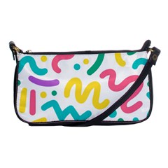 Abstract Pop Art Seamless Pattern Cute Background Memphis Style Shoulder Clutch Bag by BangZart