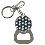 Hand drawn ghost pattern Bottle Opener Key Chain Front
