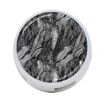 Black And White Rocky Texture Pattern 4-Port USB Hub (One Side) Front