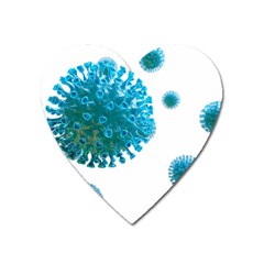 Corona Virus Heart Magnet by catchydesignhill