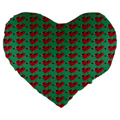 Evil Heart Graffiti Pattern Large 19  Premium Heart Shape Cushions