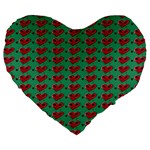 Evil Heart Graffiti Pattern Large 19  Premium Heart Shape Cushions Front