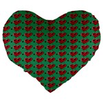 Evil Heart Graffiti Pattern Large 19  Premium Heart Shape Cushions Back