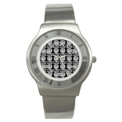 Inka Cultur Animal - Animals And Occult Religion Stainless Steel Watch by DinzDas