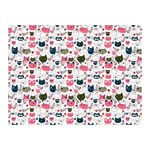 Adorable seamless cat head pattern01 Double Sided Flano Blanket (Mini)  35 x27  Blanket Back