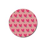 Hearts Rubber Coaster (Round)  Front