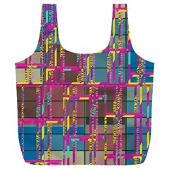 Colorful Shapes Texture                                              Full Print Recycle Bag (xxl)