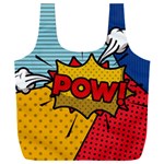 Pow Word Pop Art Style Expression Vector Full Print Recycle Bag (XXL) Front