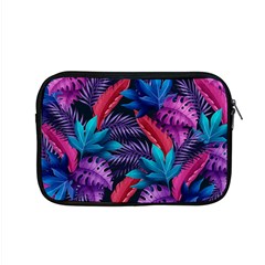 Background With Violet Blue Tropical Leaves Apple Macbook Pro 15  Zipper Case