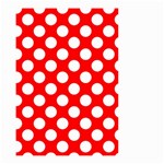 Large white polka dots pattern, retro style, pinup pattern Small Garden Flag (Two Sides) Back