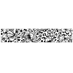Vector-eclectic-fabric-seamless-pattern-animal-background-with-baroque-ornament Large Flano Scarf 