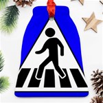 Cross Crossing Crosswalk Line Walk Bell Ornament (Two Sides) Back